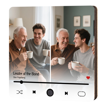 Personalised Music Fridge Magnet – Custom 2 Photos & 1 Song & 1 Text - Meaningful Gift for Loved Ones | Jessemade