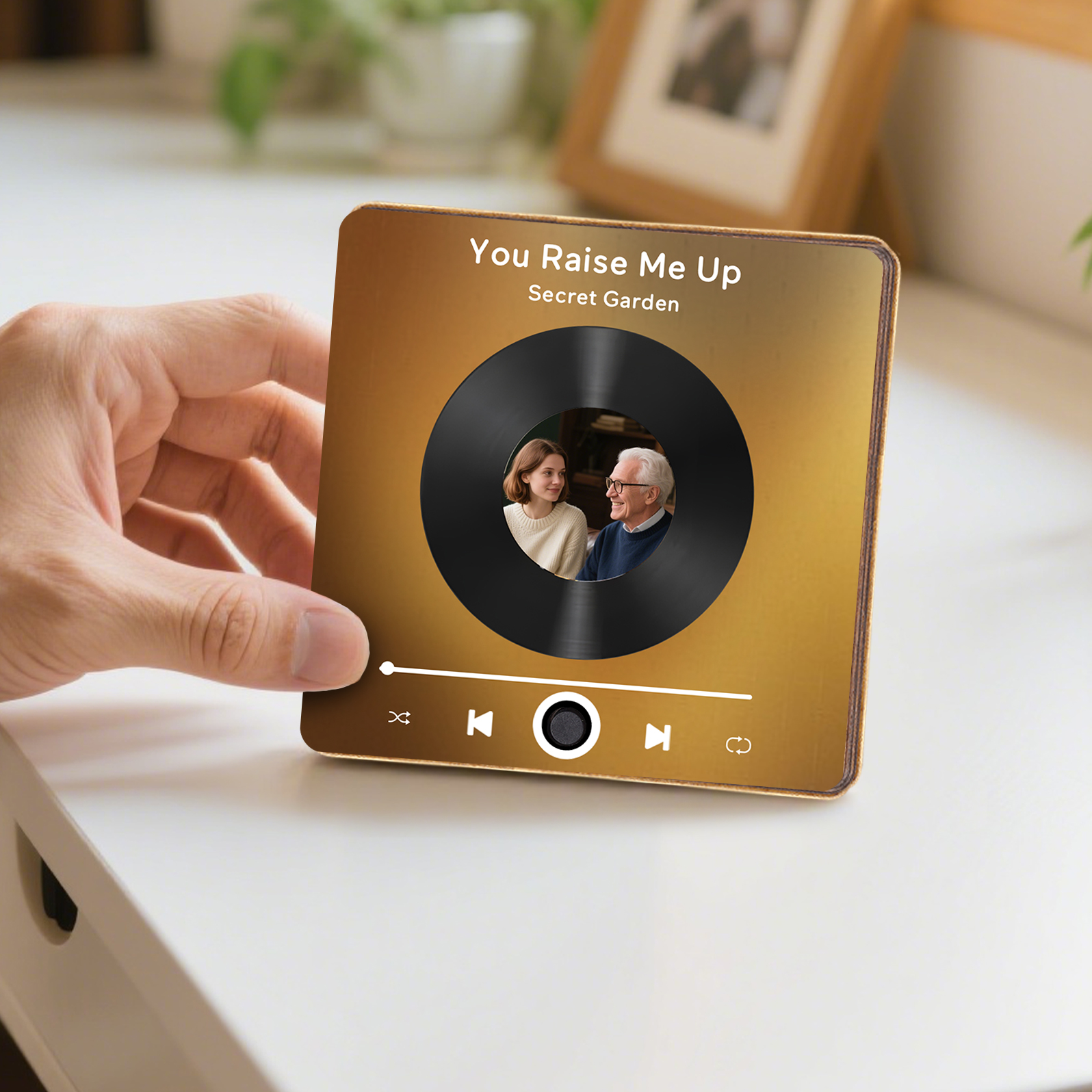 Personalised Vinyl-Style Music Fridge Magnet with Photo & Song & Text – A Retro Spin on Treasured Memories | Jessemade