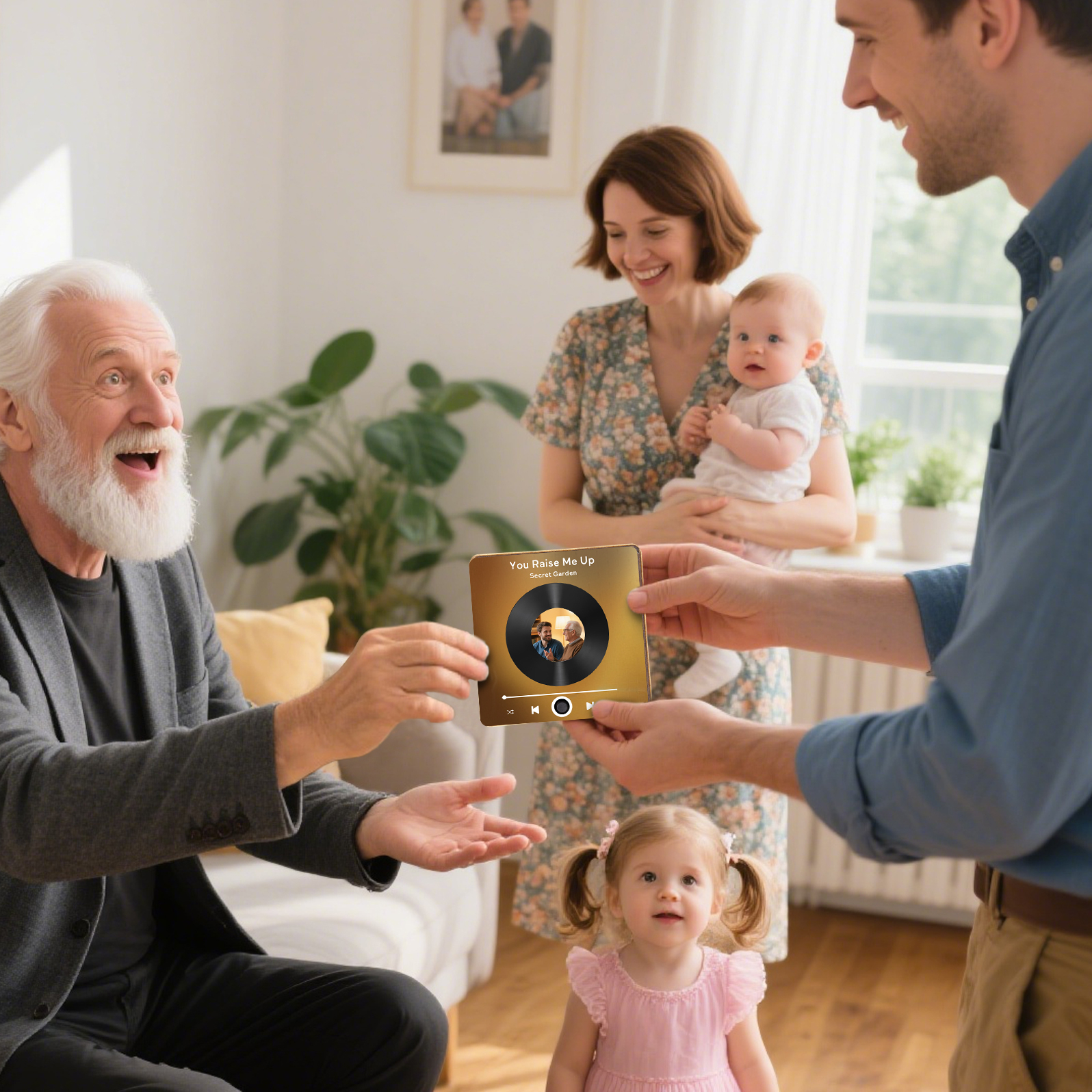 Personalised Vinyl-Style Music Fridge Magnet with Photo & Song & Text – A Retro Spin on Treasured Memories | Jessemade