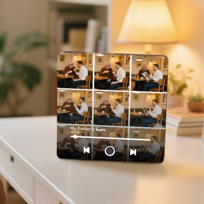 9 PhotPersonalised Music Fridge Magnet – Custom Photo & Song & Text - 