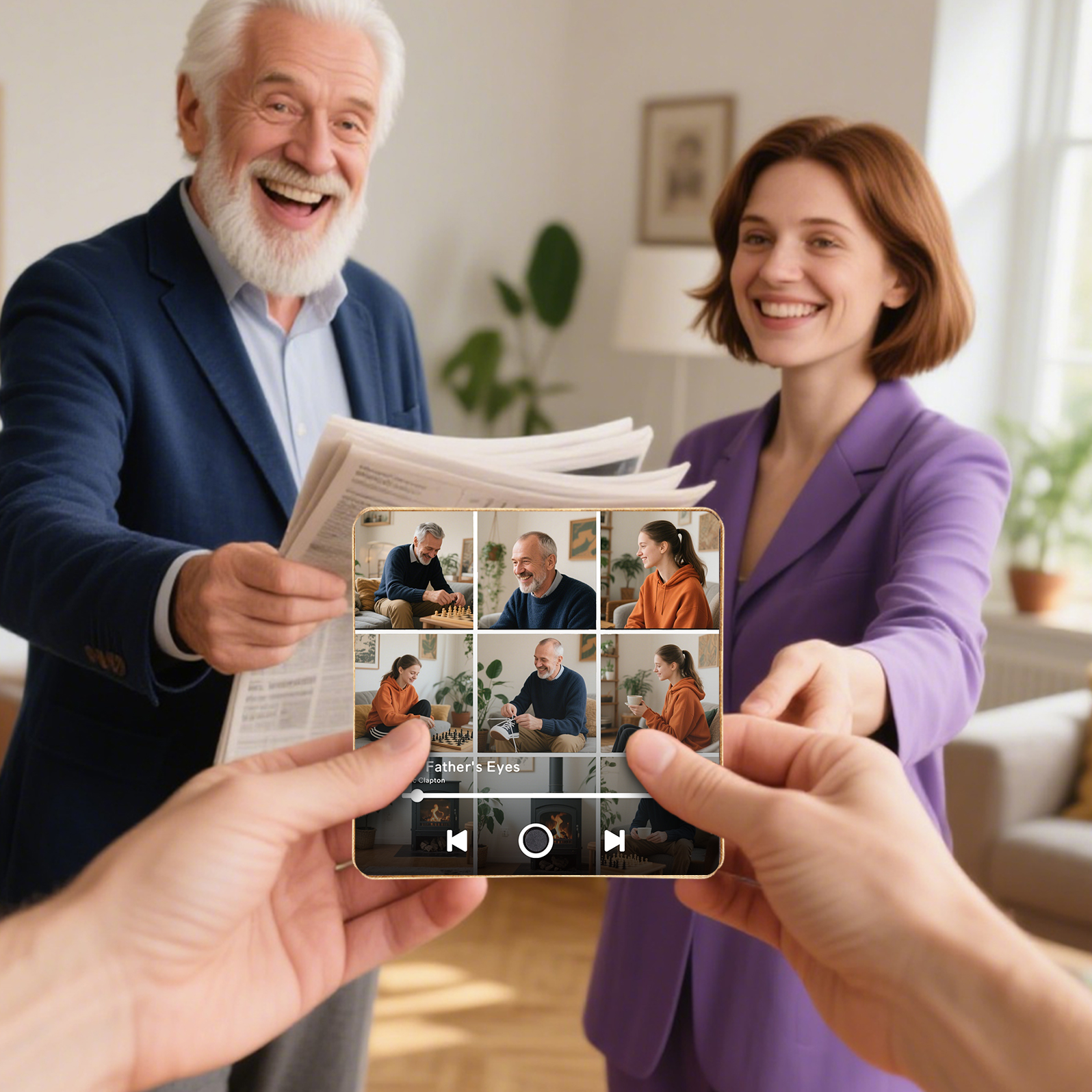 9 Photos Personalised Music Fridge Magnet – Custom Photo & Song & Text - Meaningful Gift for Loved Ones | Jessemade