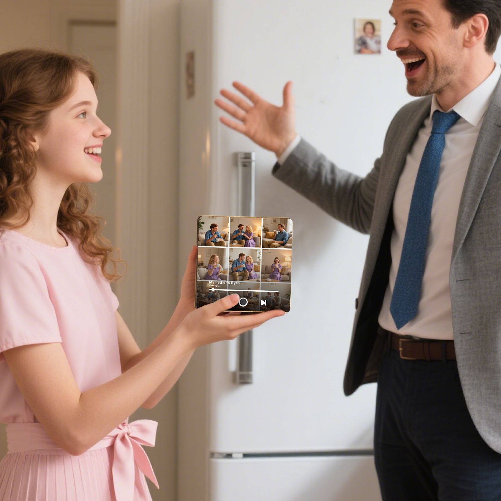 9 Photos Personalised Music Fridge Magnet – Custom Photo & Song & Text - Meaningful Gift for Loved Ones | Jessemade