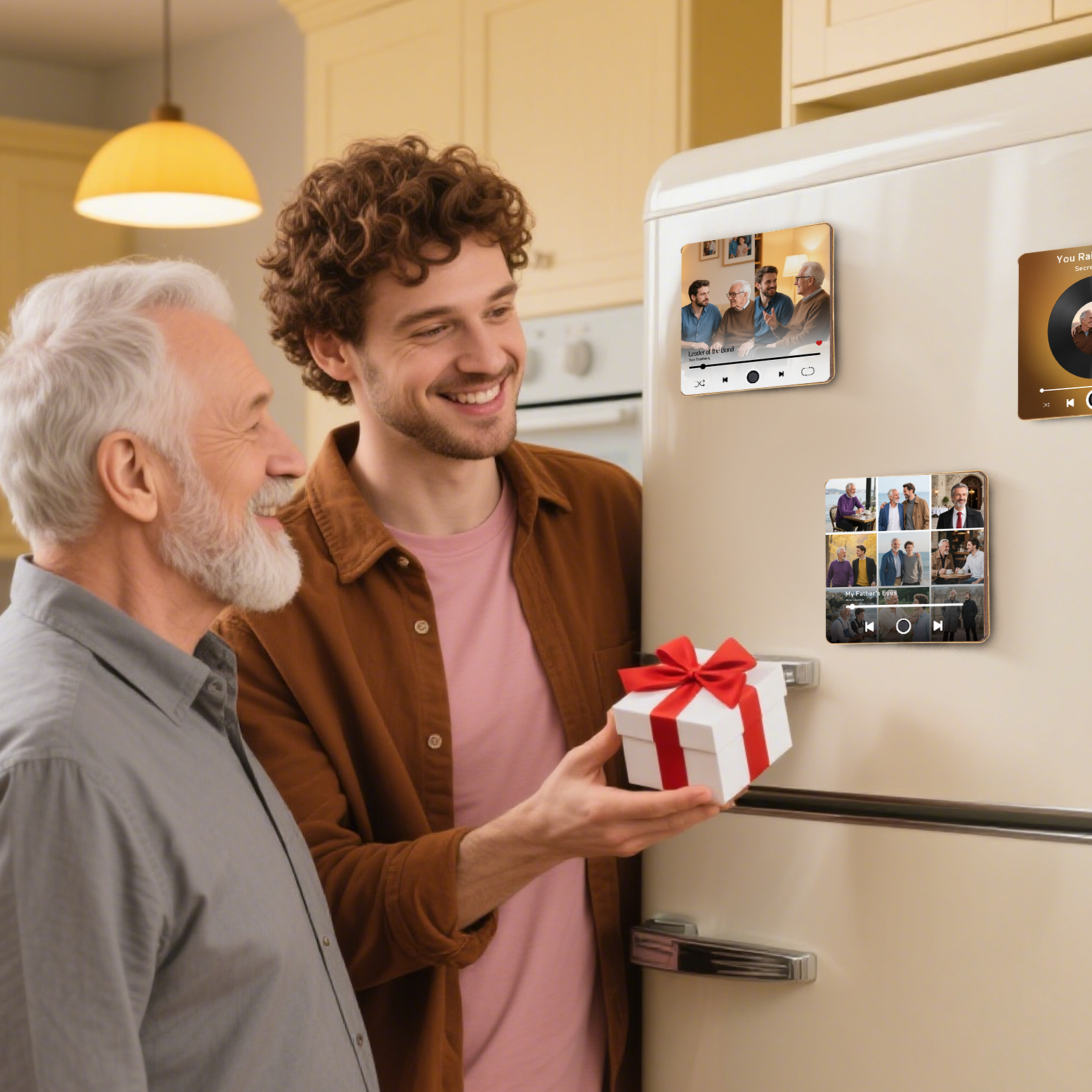 9 Photos Personalised Music Fridge Magnet – Custom Photo & Song & Text - Meaningful Gift for Loved Ones | Jessemade