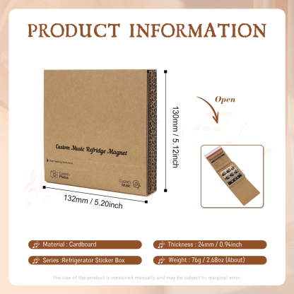 9 Photos Personalised Music Fridge Magnet – Custom Photo & Song & Text - Meaningful Gift for Loved Ones | Jessemade