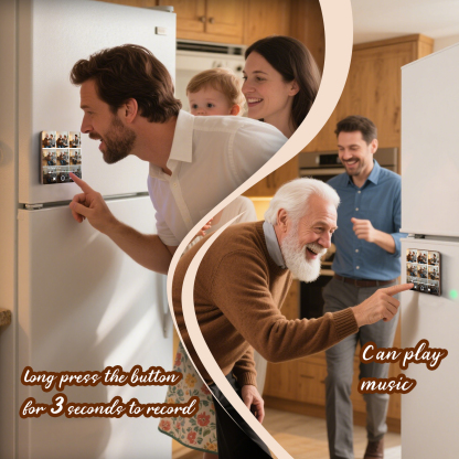 9 Photos Personalised Music Fridge Magnet – Custom Photo & Song & Text - Meaningful Gift for Loved Ones | Jessemade