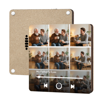 9 Photos Personalised Music Fridge Magnet – Custom Photo & Song & Text - Meaningful Gift for Loved Ones | Jessemade