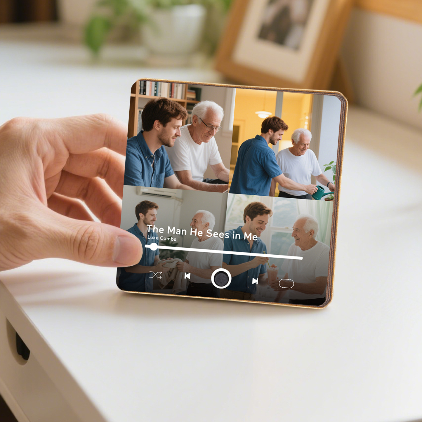 4 Photos Personalised Music Fridge Magnet – Custom Photo & Song & Text - Meaningful Gift for Loved Ones | Jessemade