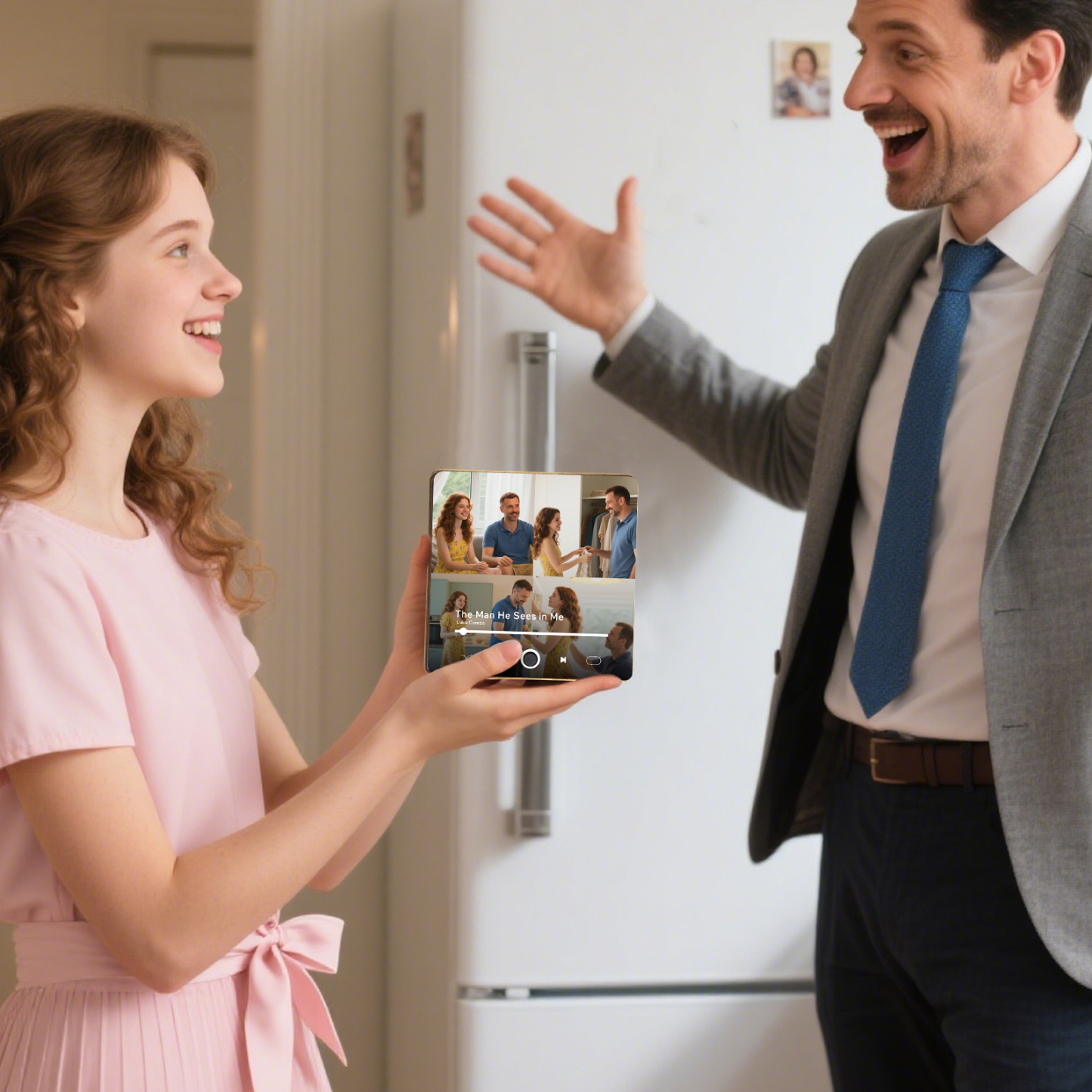 4 Photos Personalised Music Fridge Magnet – Custom Photo & Song & Text - Meaningful Gift for Loved Ones | Jessemade