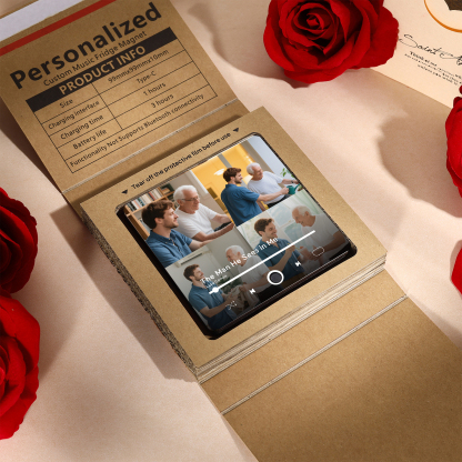 4 Photos Personalised Music Fridge Magnet – Custom Photo & Song & Text - Meaningful Gift for Loved Ones | Jessemade