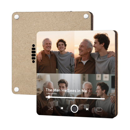 4 Photos Personalised Music Fridge Magnet – Custom Photo & Song & Text - Meaningful Gift for Loved Ones | Jessemade