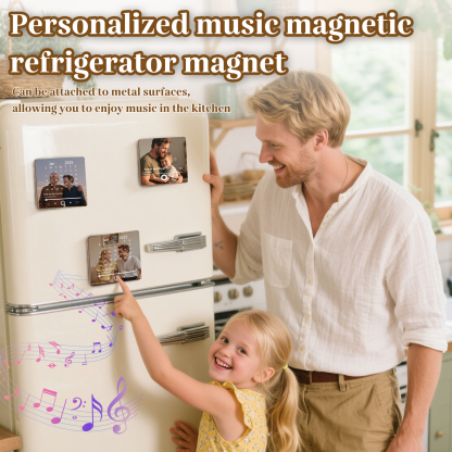 Custom Music Fridge Magnet with Calendar – Personalised Meaningful Photo & Song Family Gift for Any Occasion  | Jessemade
