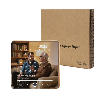 Custom Music Fridge Magnet with Calendar – Personalised Meaningful Photo & Song Family Gift for Any Occasion  | Jessemade