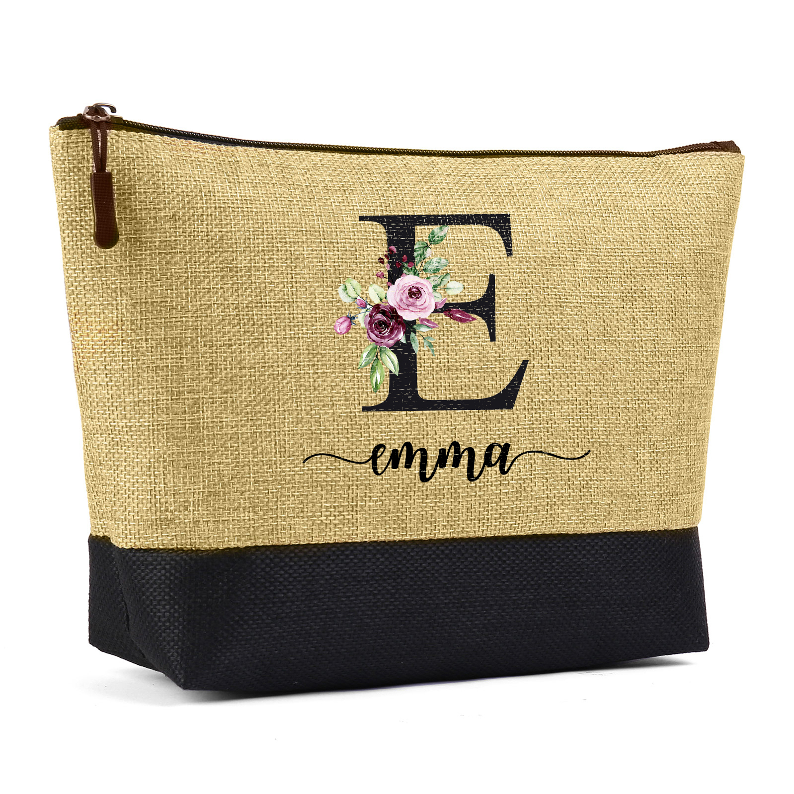 Personalised Beach Bag Custom Monogram Floral Tote Bag Set -  Gift for Women | Jessmade