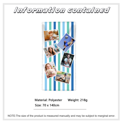 Personalized 6 Photos Summer Beach Personalized Beach Towel For Her/Him