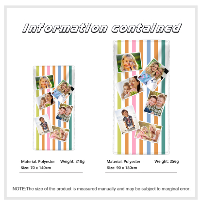 Personalized 6 Photos Summer Beach Personalized Beach Towel For Her/Him