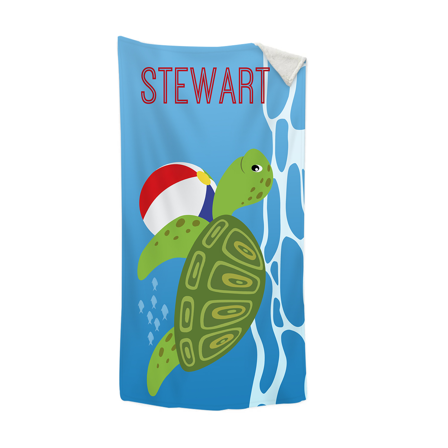 Personalized Name Summer Beach Personalized Beach Towel With Turtle/Starfish/Whale/Crab For Her/Him