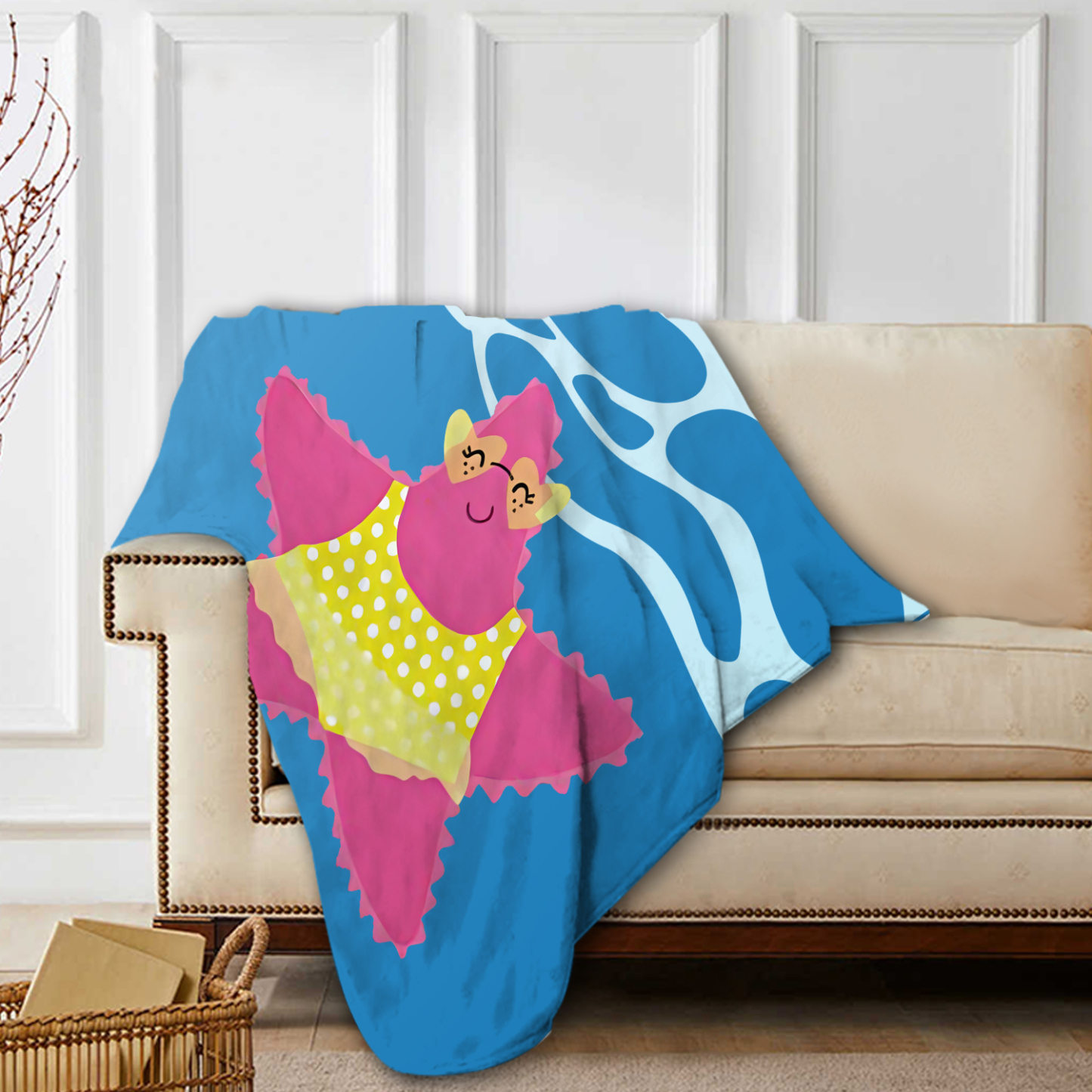 Personalized Name Summer Beach Personalized Beach Towel With Turtle/Starfish/Whale/Crab For Her/Him