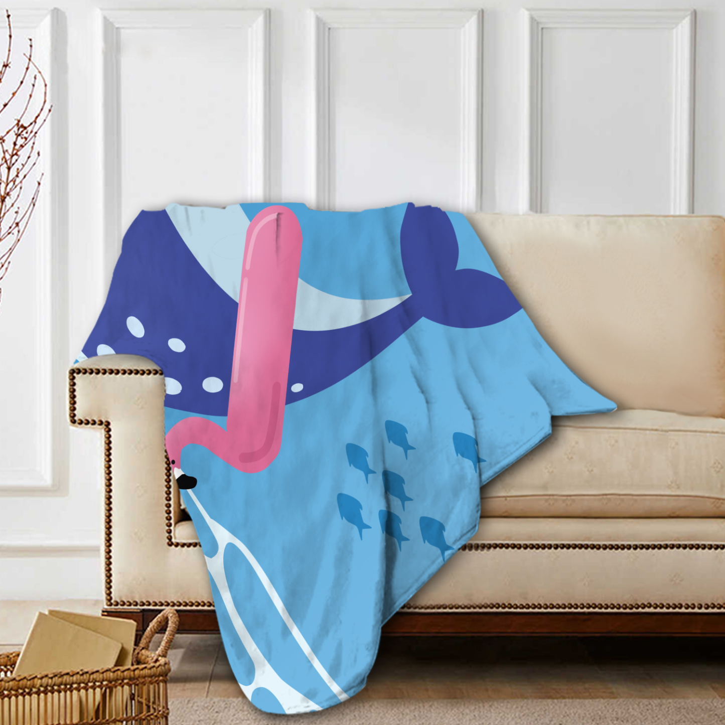 Personalized Name Summer Beach Personalized Beach Towel With Turtle/Starfish/Whale/Crab For Her/Him