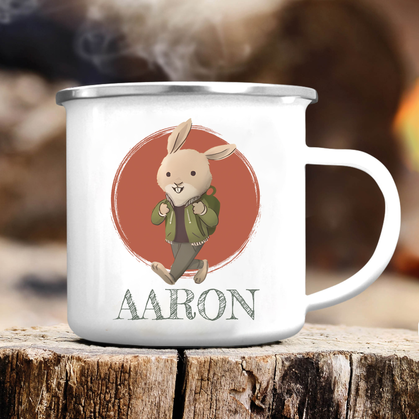 Personalized Enamel Mug With Name And Date Giraffe Mug Back To School