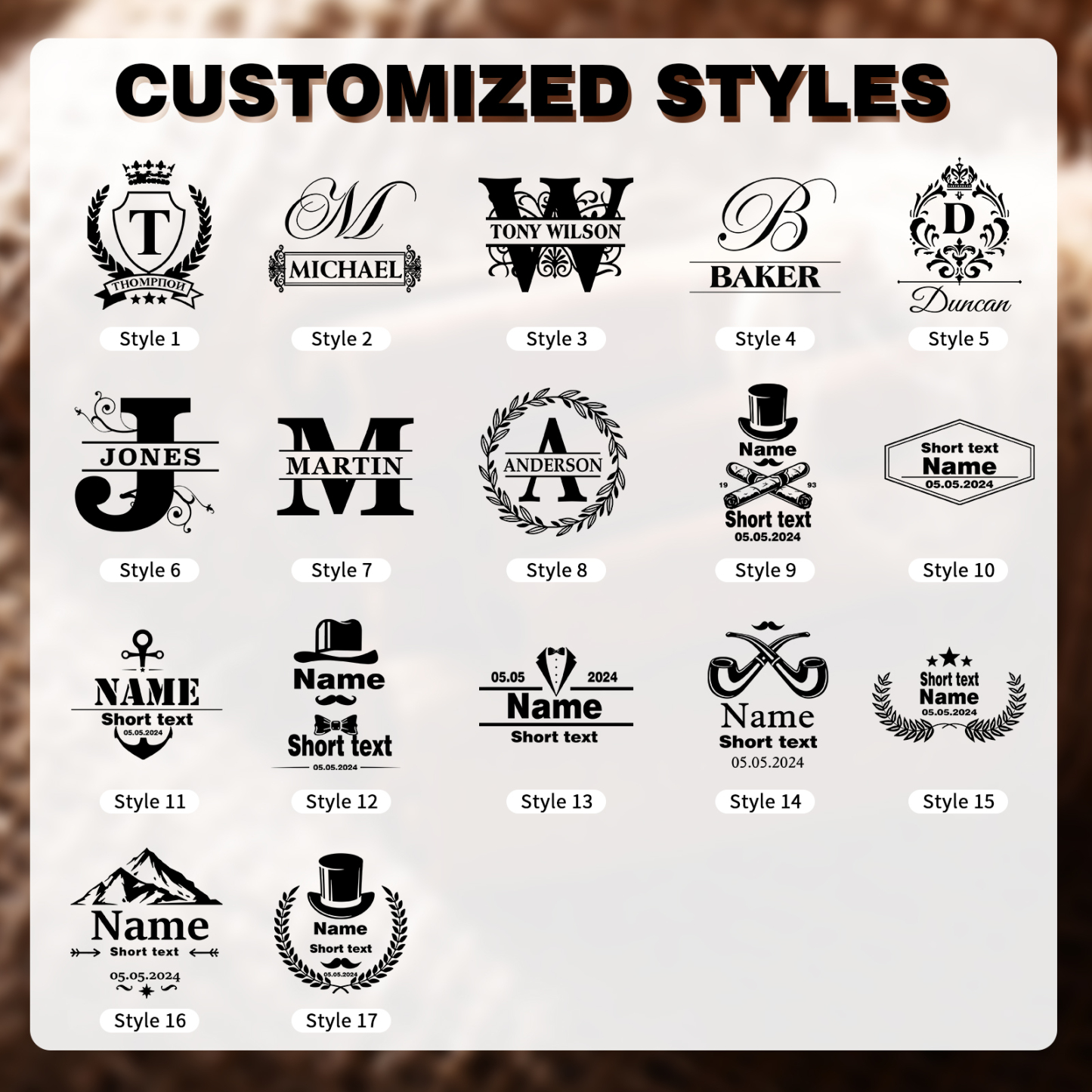 Personalised Wooden Ashtray with Name & Initial - Father’s Day Gift | Jessemade