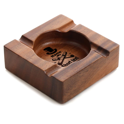 Personalised Wooden Ashtray with Name & Initial - Father’s Day Gift | Jessemade