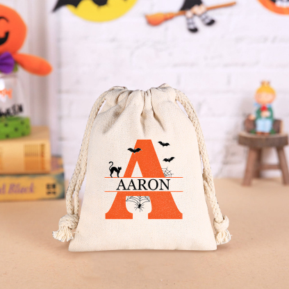Personalised Halloween Trick or Treat Bags - Custom Named Marshmallow 