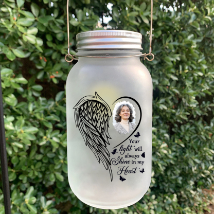 Personalized Memorial Mason Jar Light – Custom Photo for Remembering Loved Ones | Jessmade