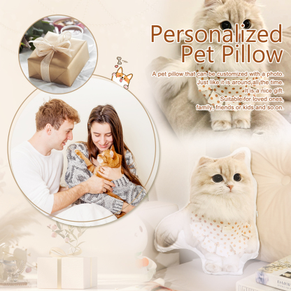 Personalised Pet Pillow – Custom Photo Plush Pillow Gift for Pet Lovers | Jessemade