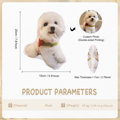 Personalised Pet Pillow – Custom Photo Plush Pillow Gift for Pet Lovers | Jessemade