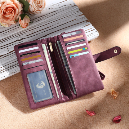 Personalised Women’s Wallet with Custom Name, Photo, and Birth Flower – Multiple Colour Options – Valentine’s Day Gift for Her | Jessemade