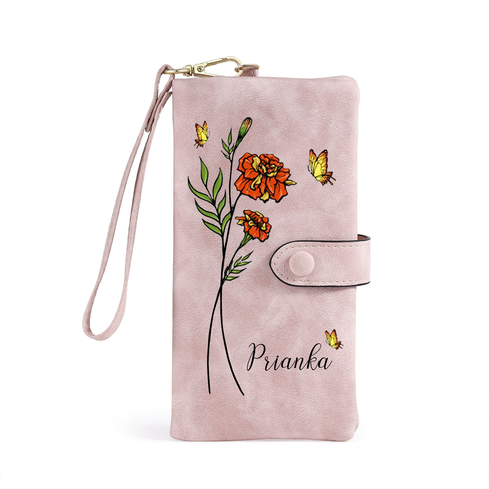 [Copy]Personalised Women’s Wallet – Custom Name, Birth Flower & Photo, Seven Colours Available – Valentine’s Day Gift for Her | Jessemade