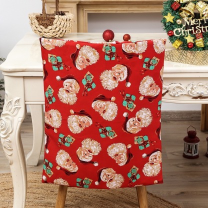 Festive Family Chair Cover with Santa Claus Print Perfect Christmas Gi