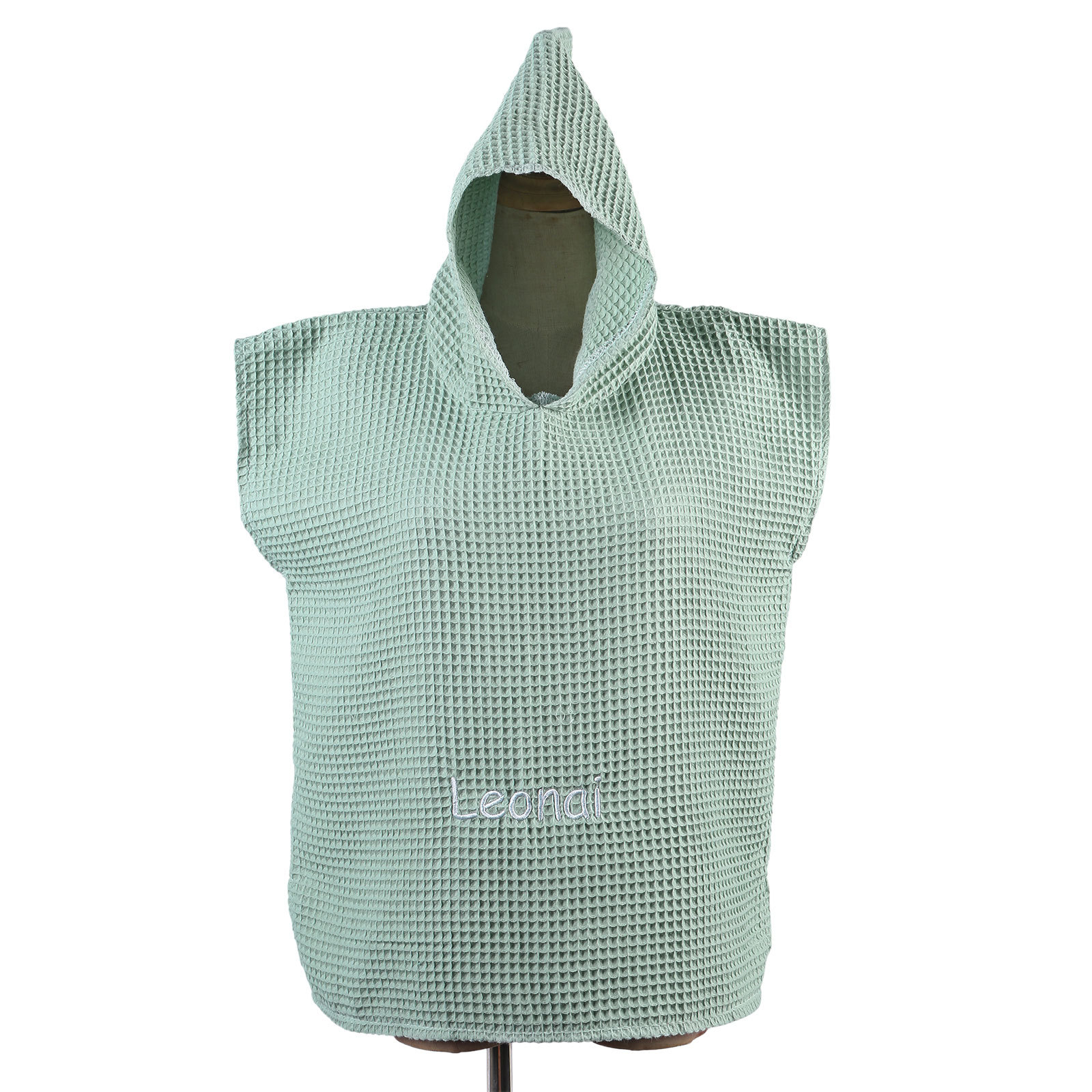 Personalised Baby Onesie – Customized Gray Green Cotton Romper with Name – Exclusive Baby Gift | Jessemade