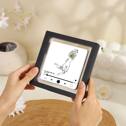 Personalised Hand-Holding Refrigerator Sticker with Custom 3 Names and Music Thoughtful Gift for Mum | Jessemade