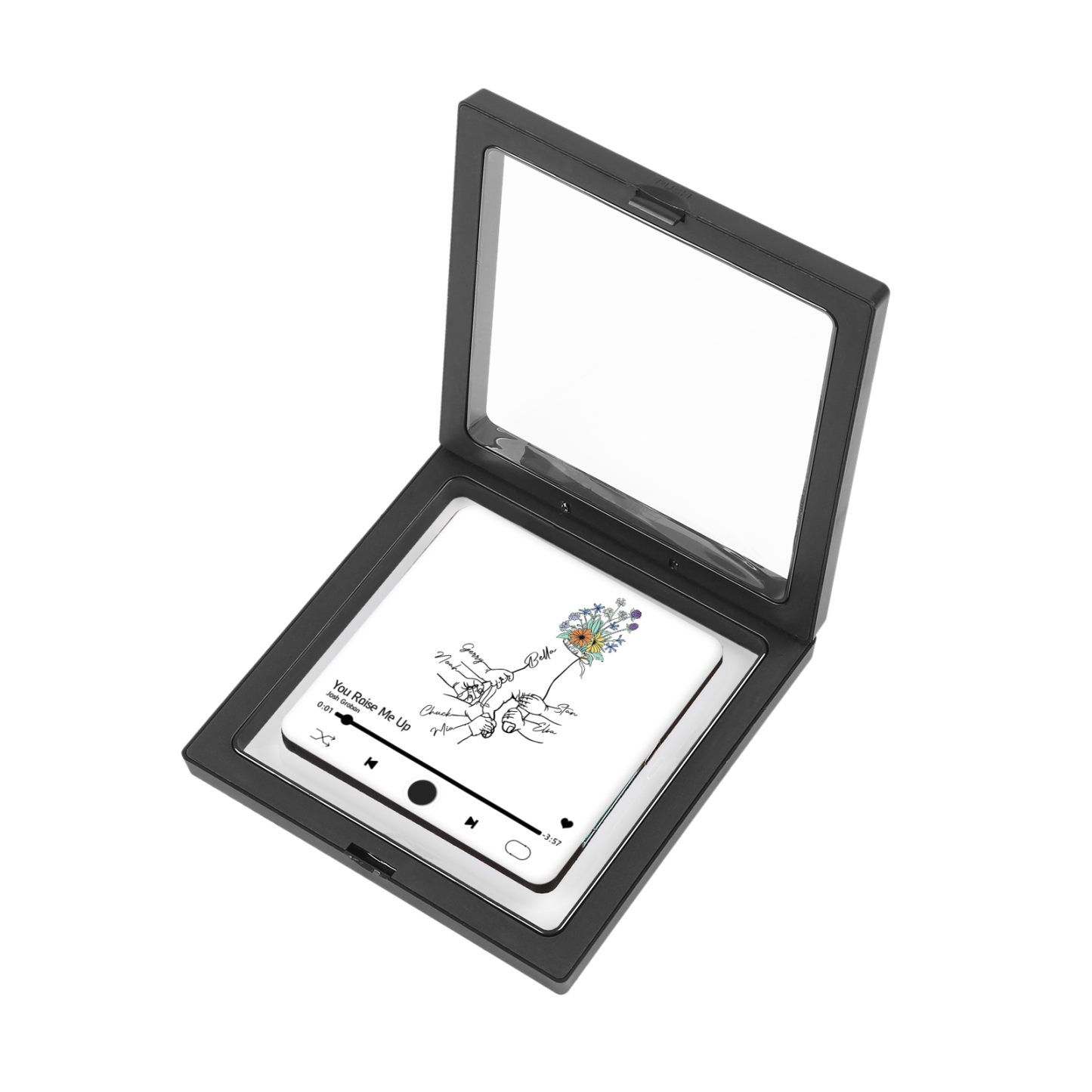 Personalised Hand-Holding Refrigerator Sticker with Custom 7 Names and Music Thoughtful Gift for Mum | Jessemade