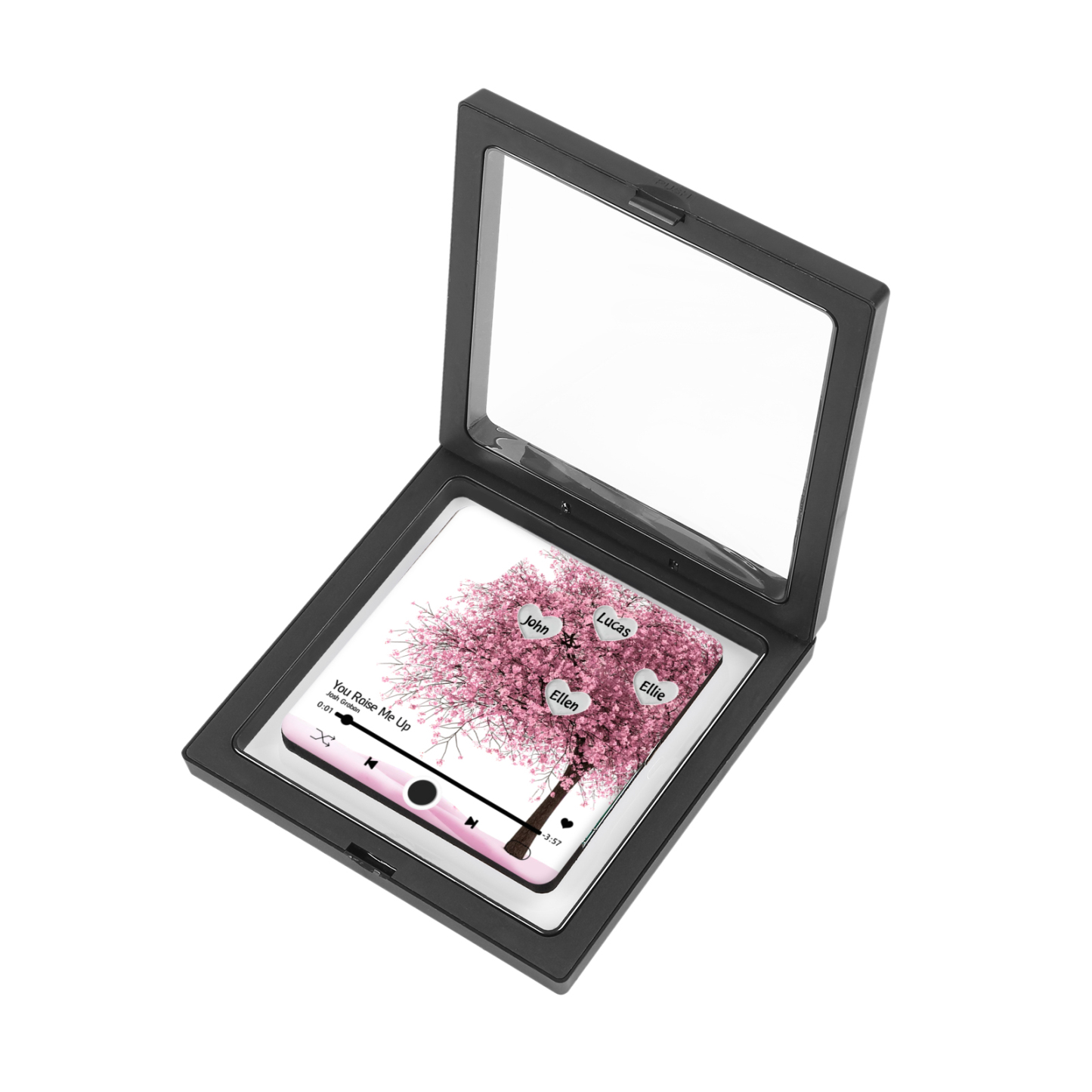 Personalised Acrylic Refrigerator Magnet with Custom 4 Names and Song Gift for Parents | Jessemade