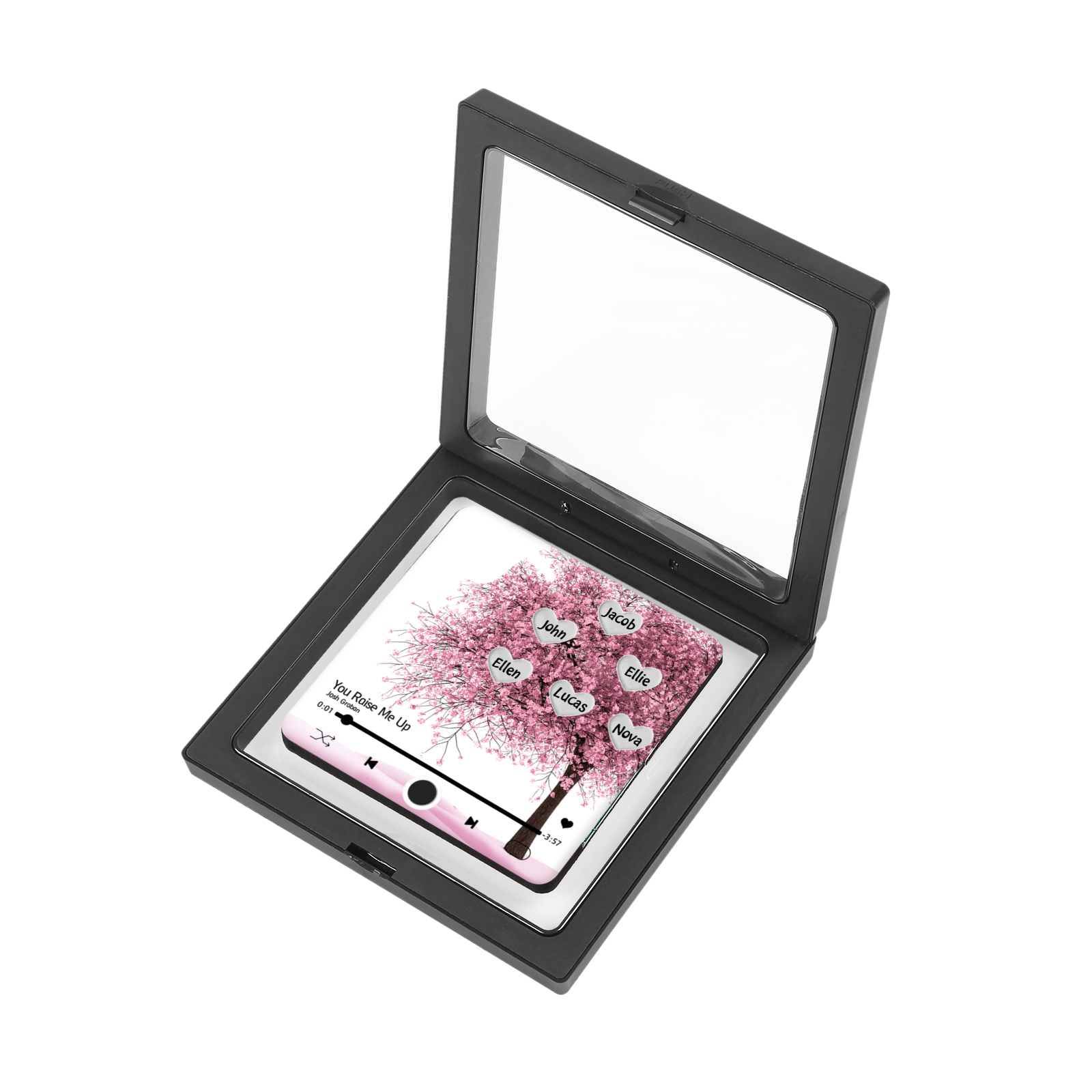 Personalised Acrylic Refrigerator Magnet with Custom 6 Names and Song Gift for Parents | Jessemade