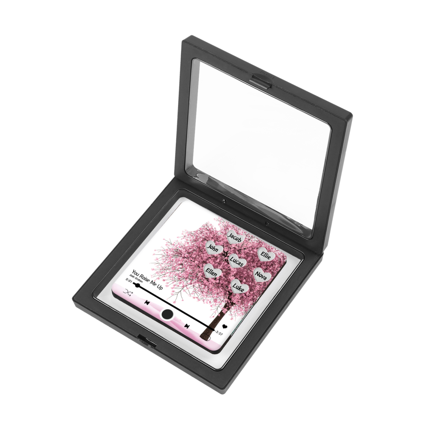 Personalised Acrylic Refrigerator Magnet with Custom 7 Names and Song Gift for Parents | Jessemade