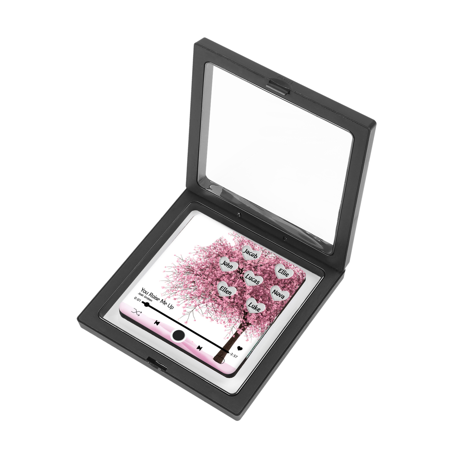 Personalised Acrylic Refrigerator Magnet with Custom 7 Names and Song Gift for Parents | Jessemade