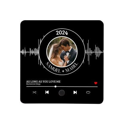 Personalised Music Fridge Magnet with 2 Names, 1 Photo & 1 Song – Valentine’s Day Gift for Him | Jessemade