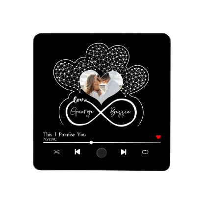 Personalised Music Fridge Magnet with Custom Photo, 2 Names & Song – Valentine’s Day Gift for Him/Her | Jessemade