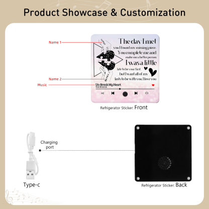 Personalized Fridge Magnet The Day I Met You I Found My Missing Piece Heart Puzzle Valentines Day Gift