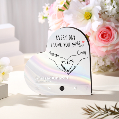 Personalised Heart-Shaped Refrigerator Magnet - Customised with 2 Name