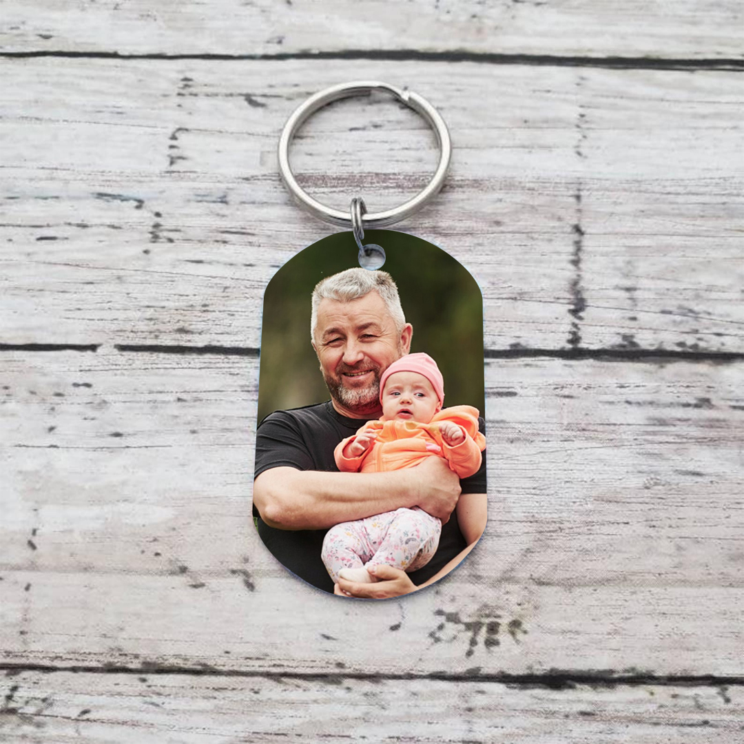Personalized Photo Keychain Legend Husband Daddy Grandpa Custom Gift for Grandpa | Lorajewel