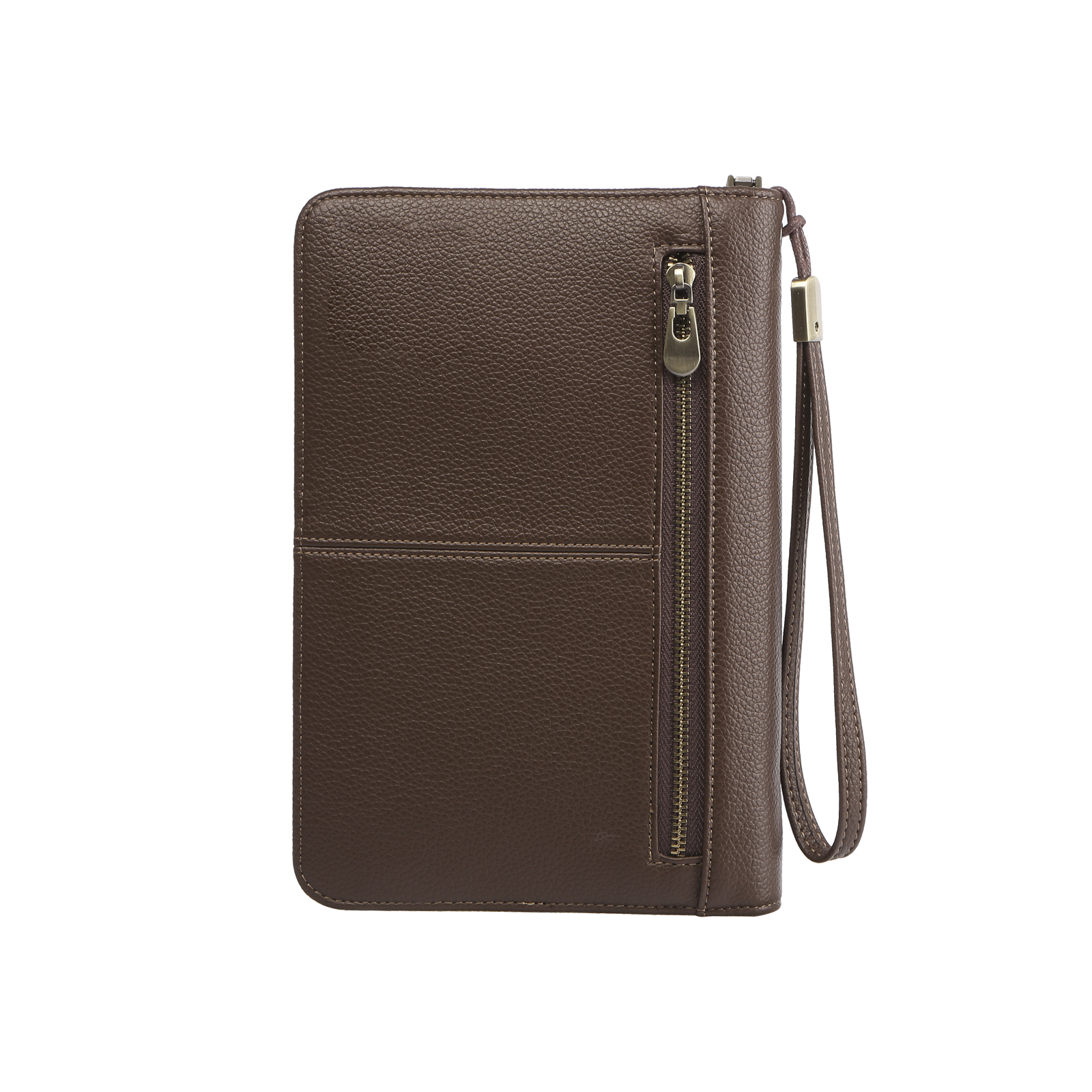 Brown Personalised Leather Wallet Engraved Photo Short Wallet Gifts For Men