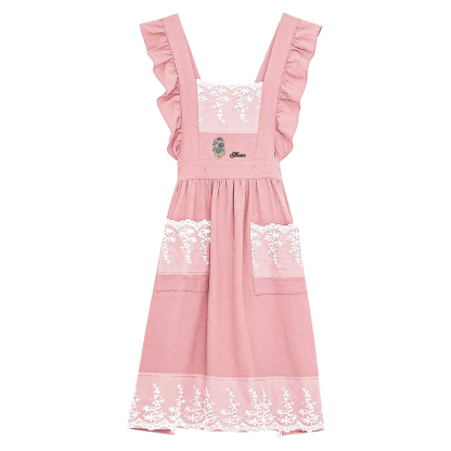 Personalised Embroidered Apron with Name & Custom Flower – Gift for Women | Jessemade
