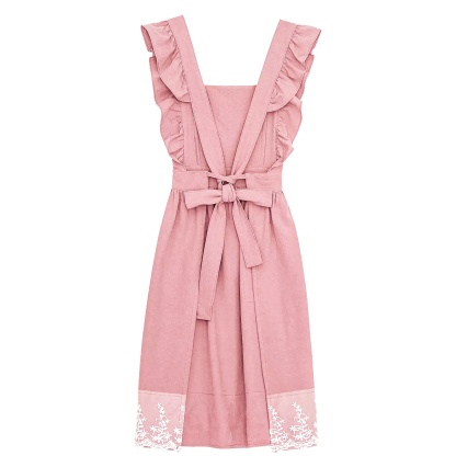 Personalised Embroidered Apron with Name & Custom Flower – Gift for Women | Jessemade