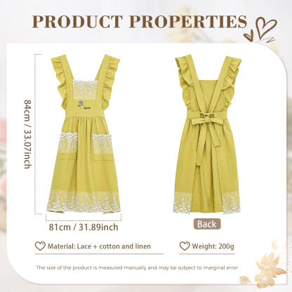 Personalised Embroidered Apron with Name & Custom Flower – Gift for Women | Jessemade