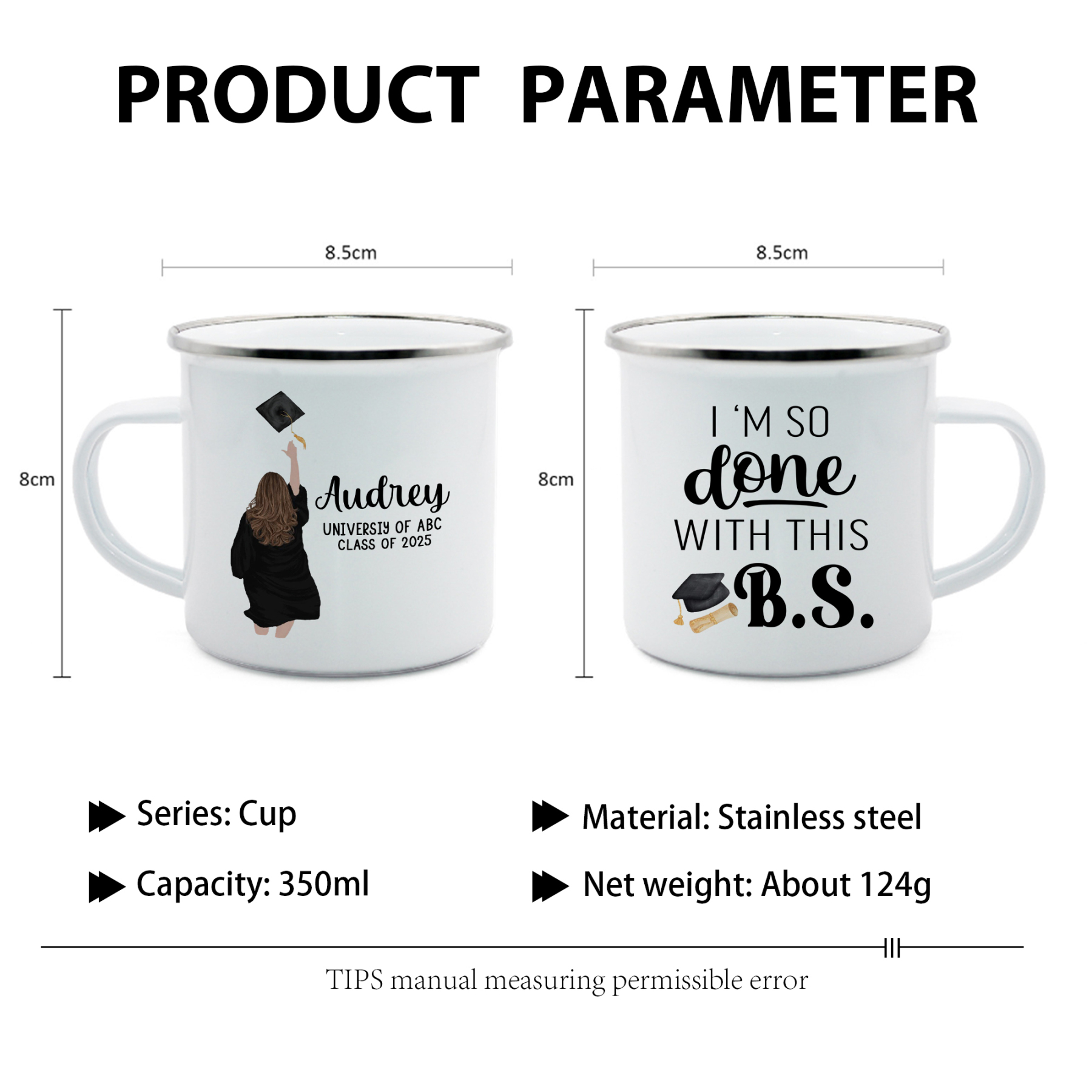 Personalised Graduation Mug with Name, School & Year | Jessemade