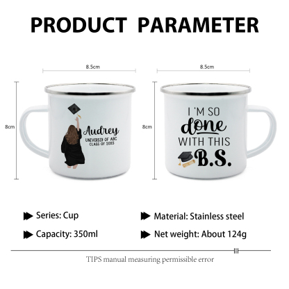 Personalised Graduation Mug with Name, School & Year | Jessemade